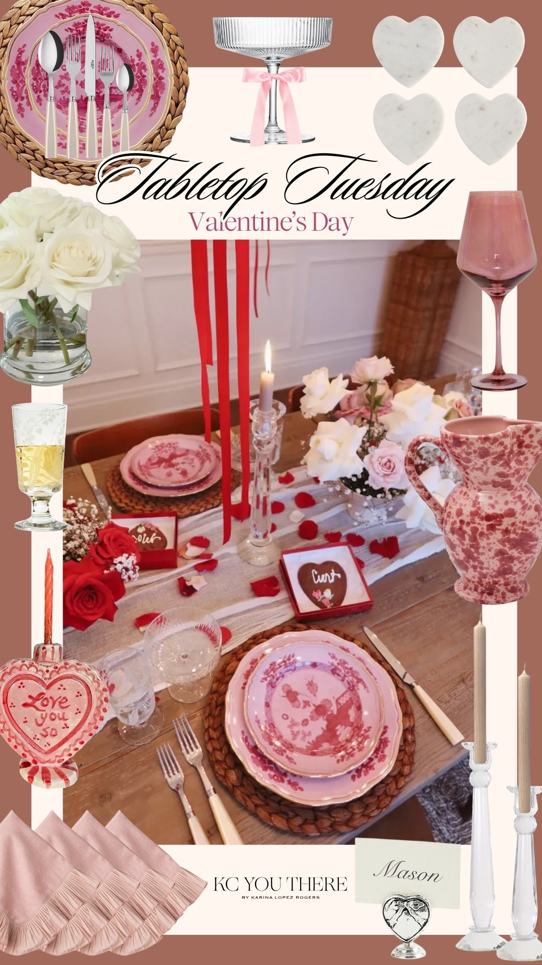 Some tabletop inspo for all your Valentine’s Day plans  

#LTKValentine #LTKHome #LTKfoodie