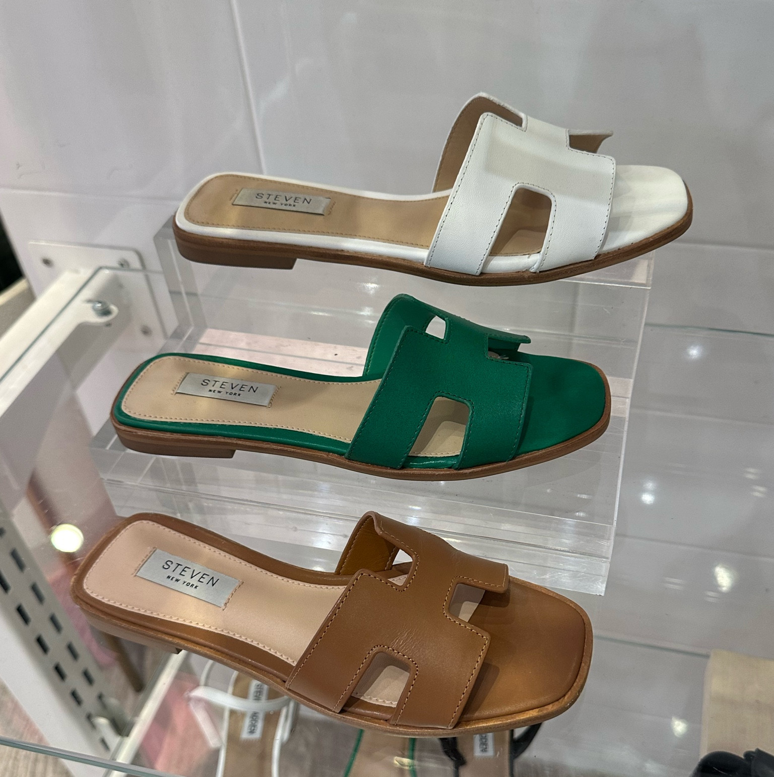 Hermes dupe sandals h sandals white sandals Steve Madden 