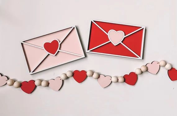 Envelopes | Valentines Decor | Valentines Day Sign | Pink Valentines Day Sign | Round Valentines ... | Etsy (US)