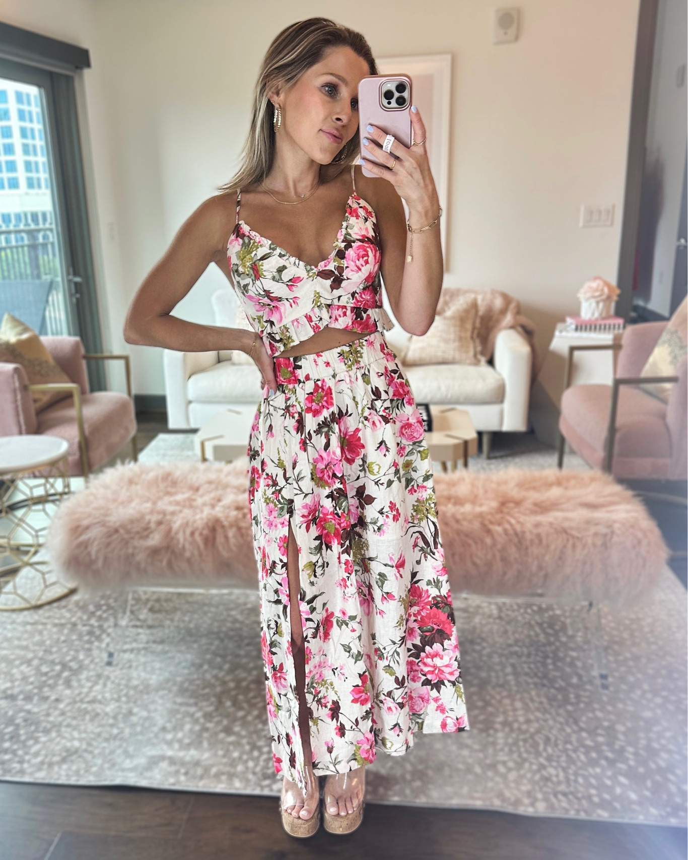 Love this matching set for summer and it’s on sale today! Sizing: 
wearing size XS in top and XS petite length in midi skirt 

Hoop earrings are 20% off with code ALEX20

Beauty	Abercrombie Travel Outfit Swimwear White Dress Vacation Outfit Nursery	 Sandals Patio Furniture jeans amazon find Summer Outfit 

#LTKU #LTKFind #LTKSeasonal