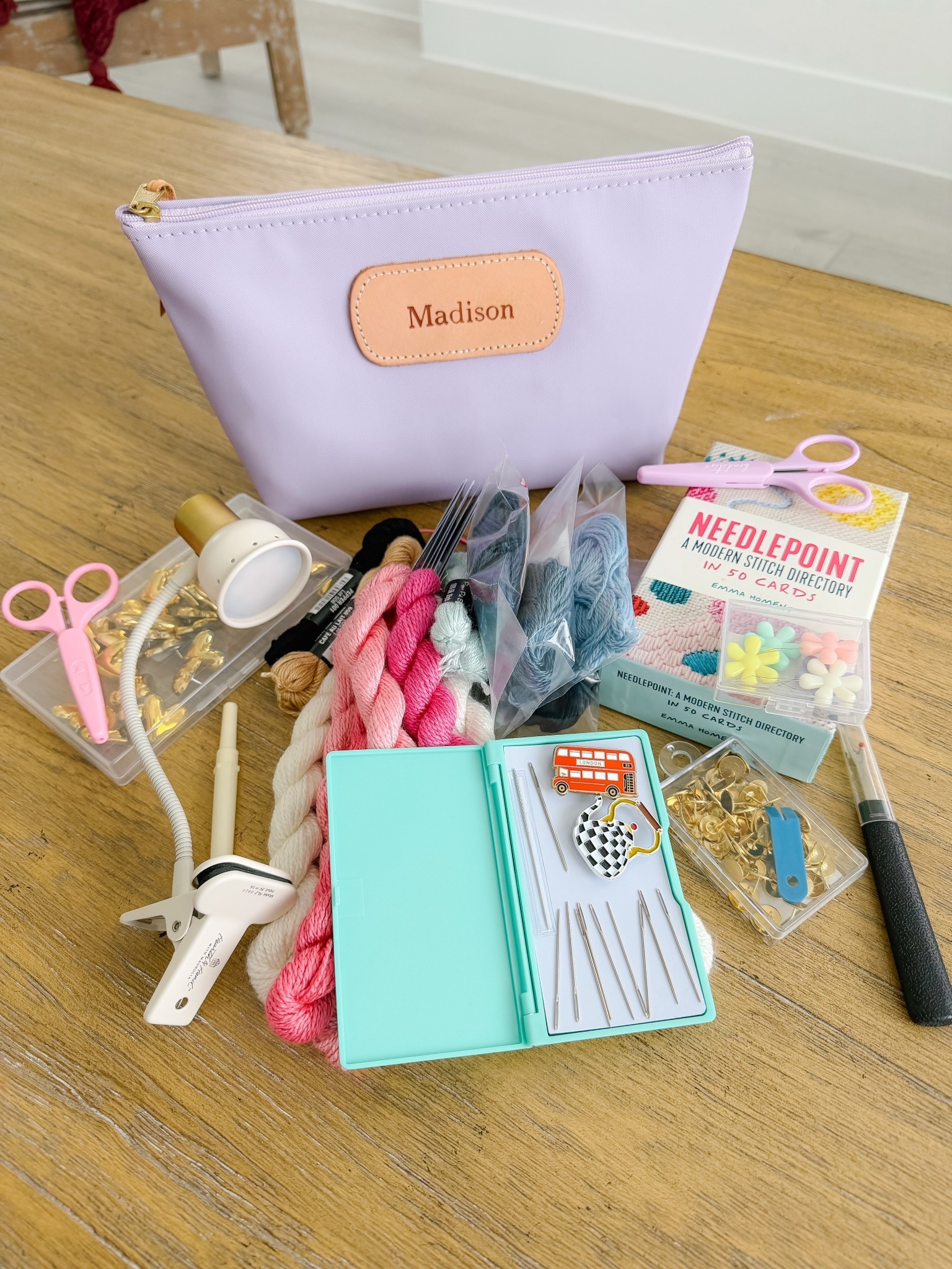 Sharing what’s in my needlepoint essentials bag! 🤭🪡 Lots from @Penny Linn, @Target, and Amazon! 