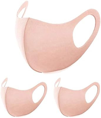 Face Masc Reusable Fabric Mouth Macks Washable Bandanas, 3 Pack_Orange Pink | Amazon (US)