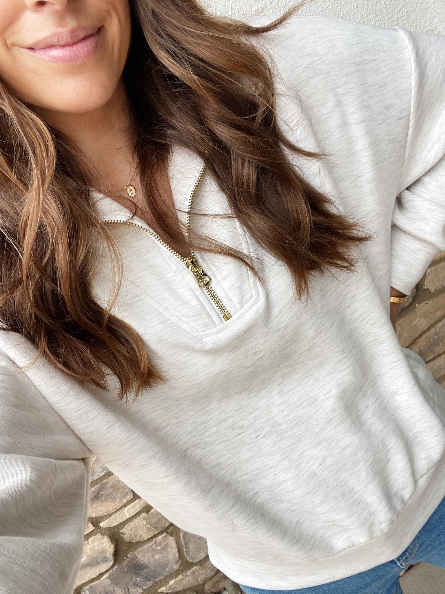 Varley pullover size small is the perfect Summer layering piece! Mother jeans size 27. 

#LTKunder100 #LTKSeasonal #LTKstyletip