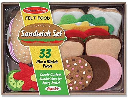 Melissa & Doug 3954 Felt Play Food Sandwich Set, Orange | Amazon (US)