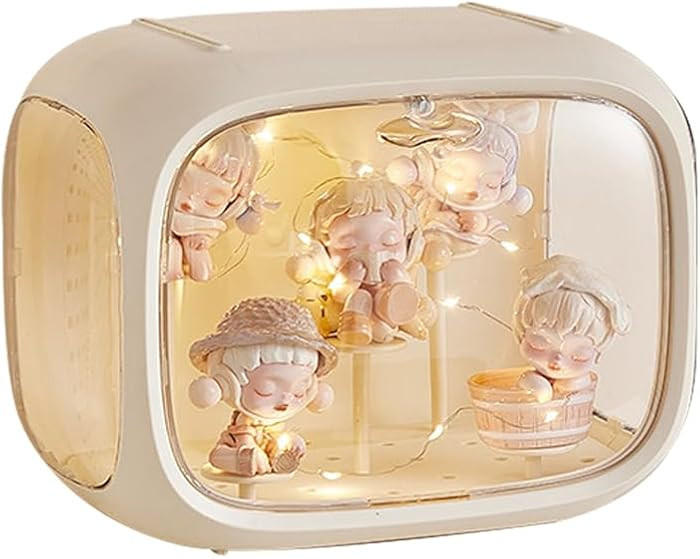 Display case for Figures with Light Adjustable Display Stand Clear Acrylic Display Box with Door ... | Amazon (US)