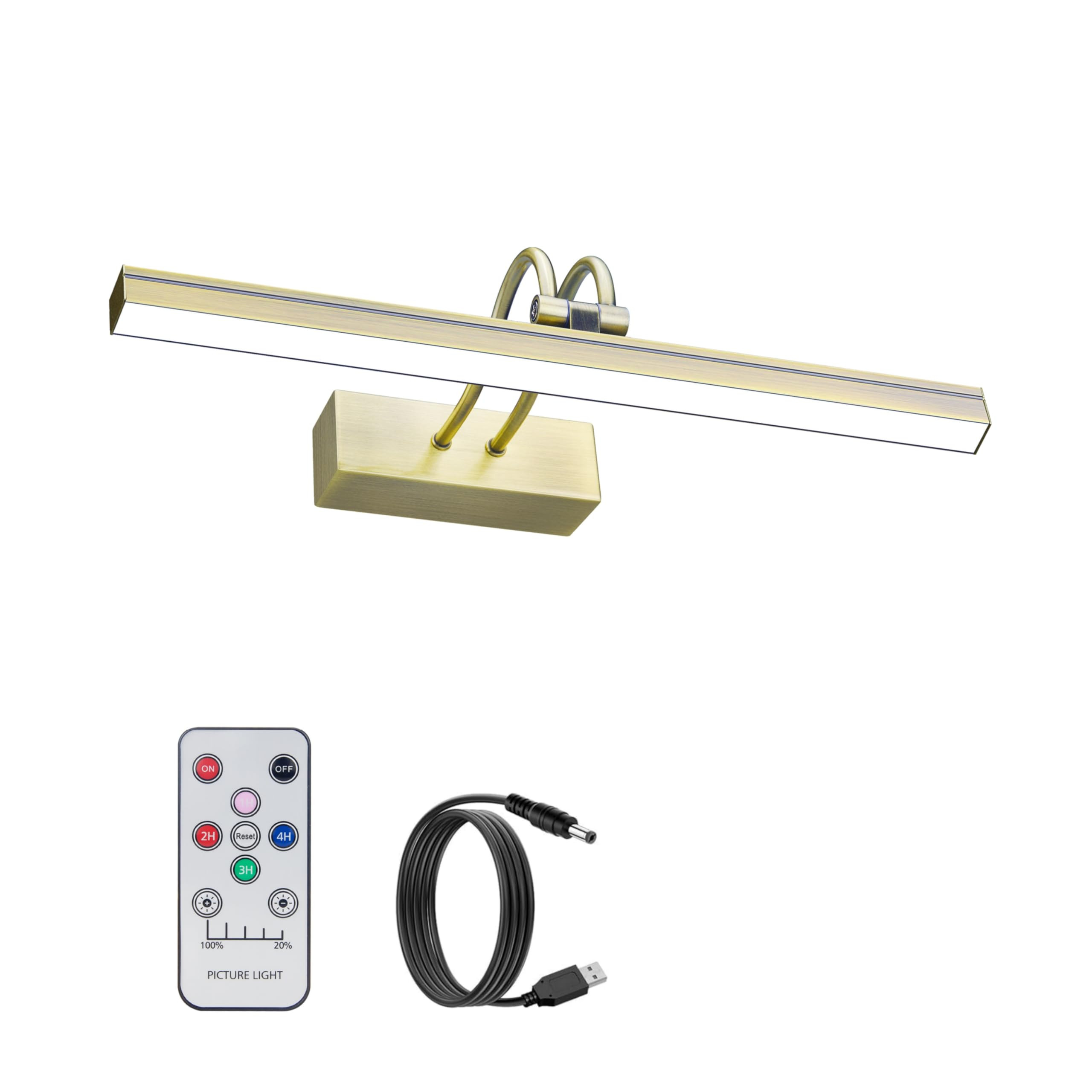 FUNCHDAY Picture Light Wireless, 13" Rechargeable Battery Operated Picture Lights with Remote Tim... | Amazon (US)