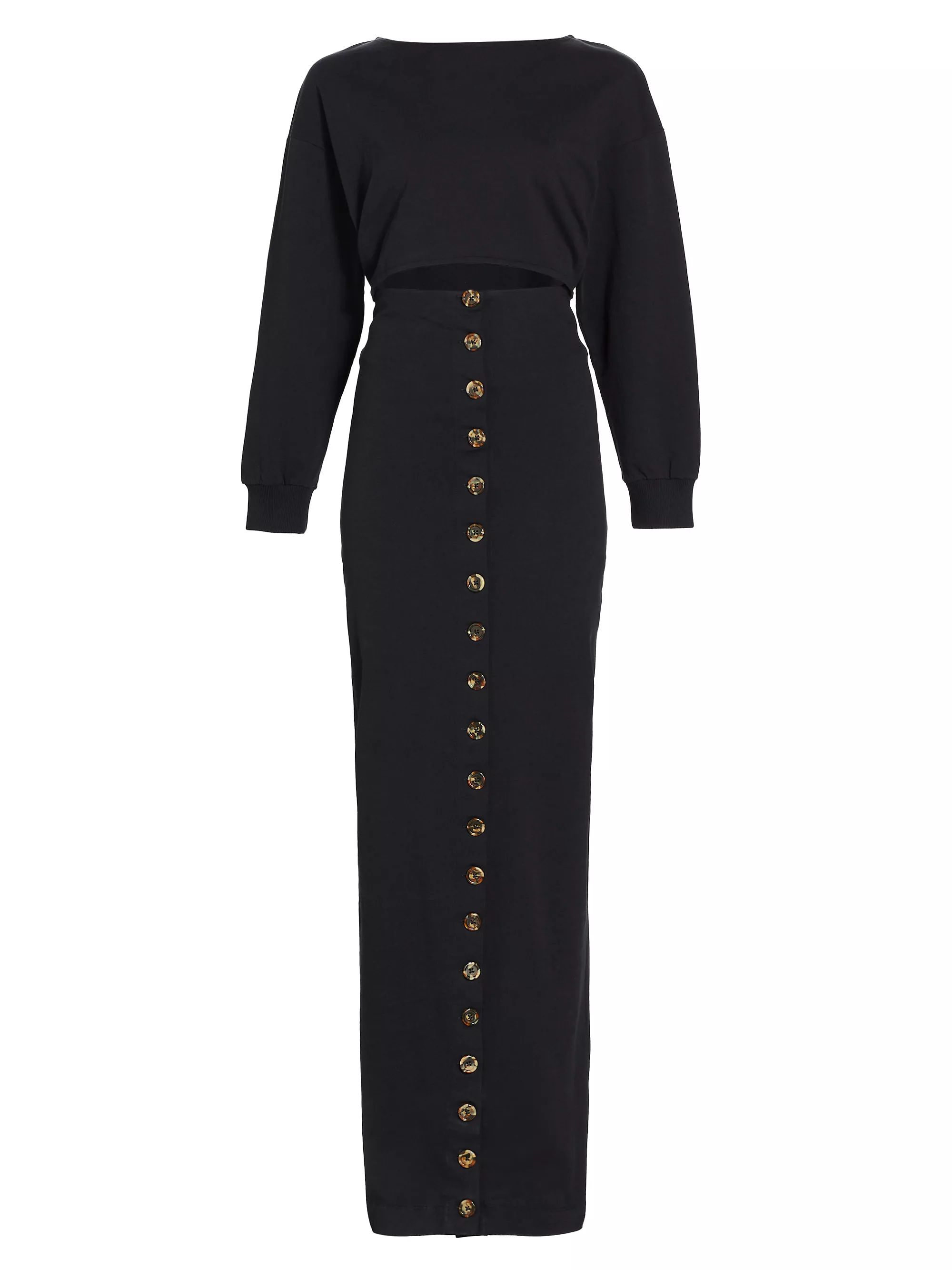 Jersey Button Maxi Dress | Saks Fifth Avenue
