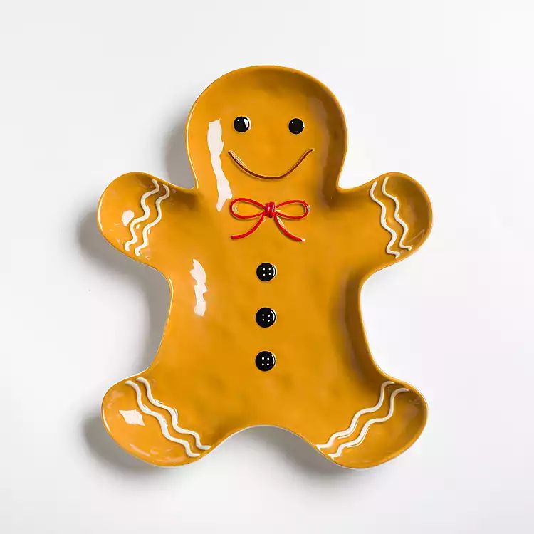 Gingerbread Man Ceramic Serving Platter | Kirkland's Home