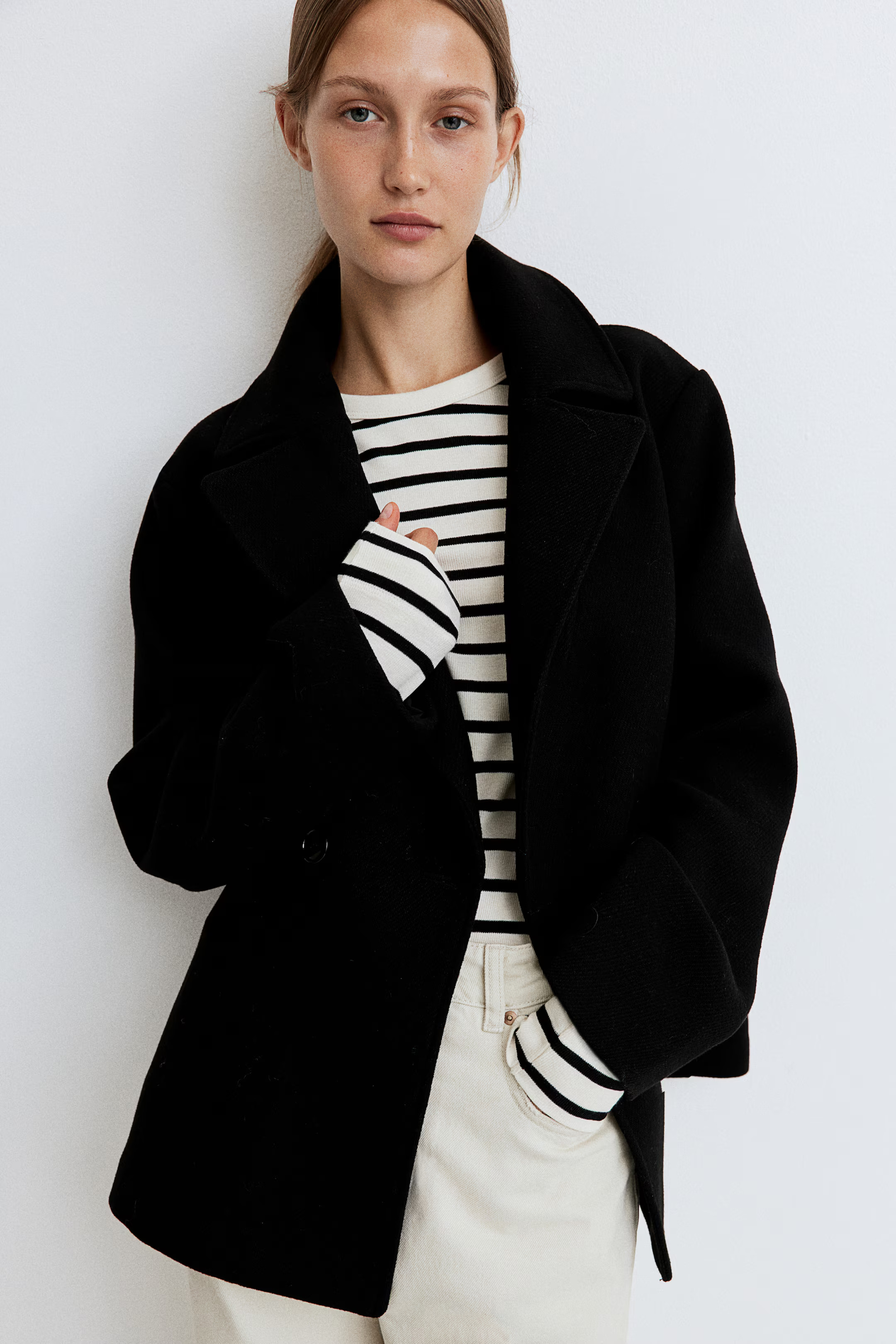 Ribbed Jersey Top - White/striped - Ladies | H&M US | H&M (US + CA)