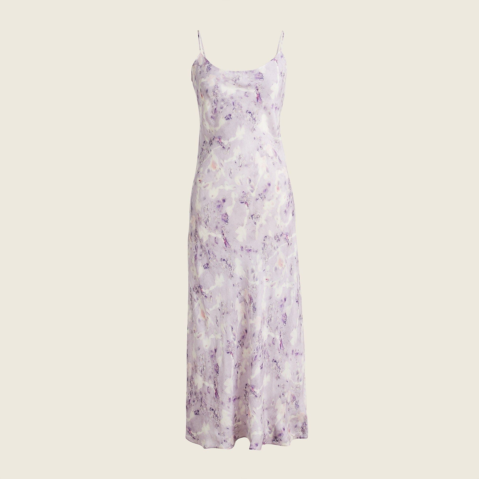 Flora Obscura X J.Crew eco cupro slip dress in lavender fields | J.Crew US