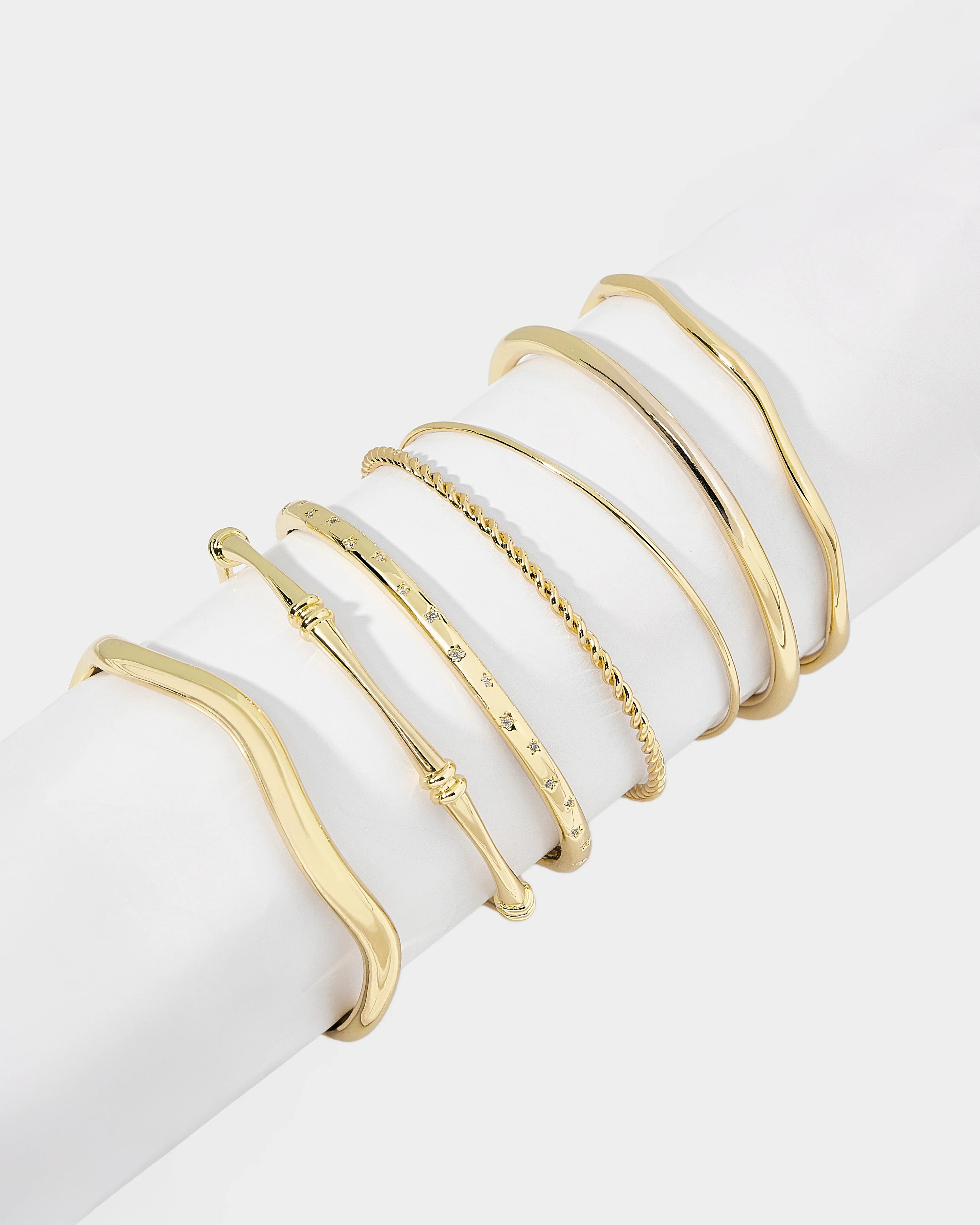 Gold Bangle Stack | Allie + Bess