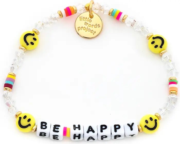 Little Words Project Be Happy Beaded Stretch Bracelet | Nordstrom | Nordstrom