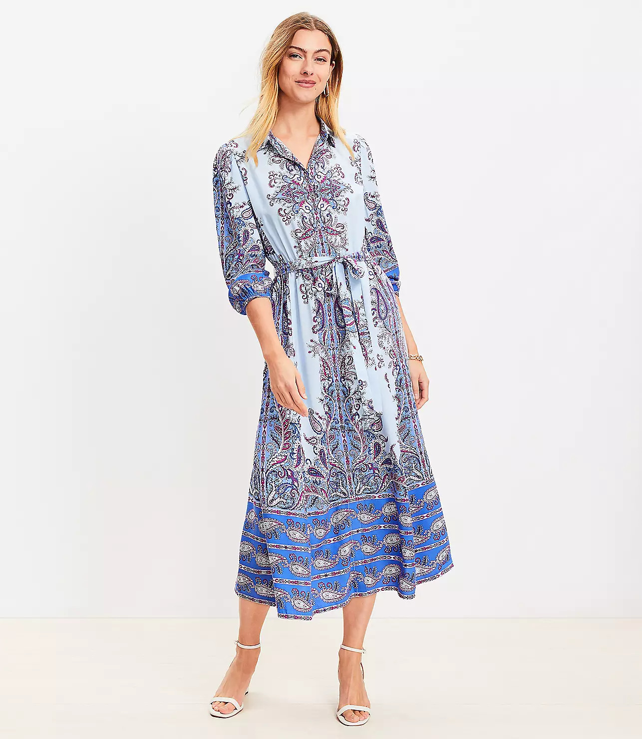 Paisley Midi Shirtdress | LOFT