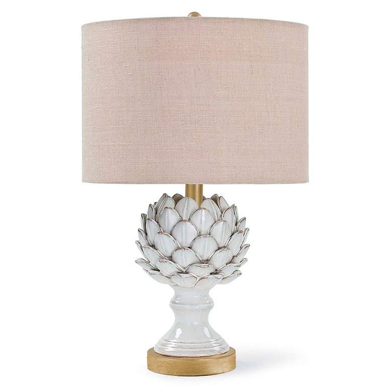 Leafy Artichoke Off-White Ceramic Accent Table Lamp - #37K65 | Lamps Plus | Lamps Plus