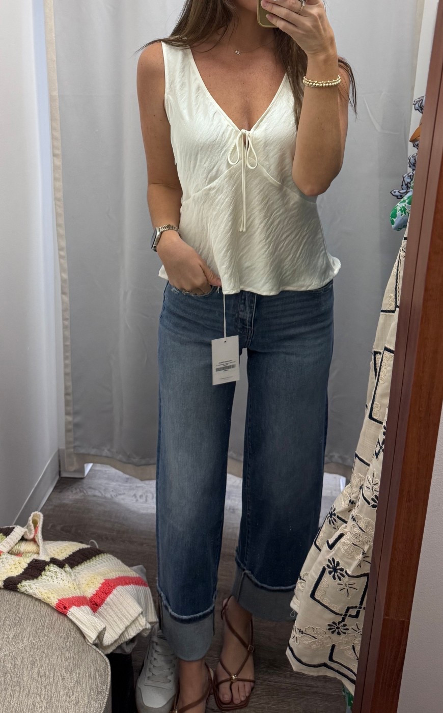 Is there anything better than buying a full head to toe brand new outfit the same day as the event you’re going to? The answers NO

I wore this last night and loved it so much. 90s vibe with the satin top. Love the cuffed jeans and these strappy heels

Top medium, jeans 27, sandals 7.5 in color cognac ￼

#LTKootd #LTKgrwm #LTKmomlife