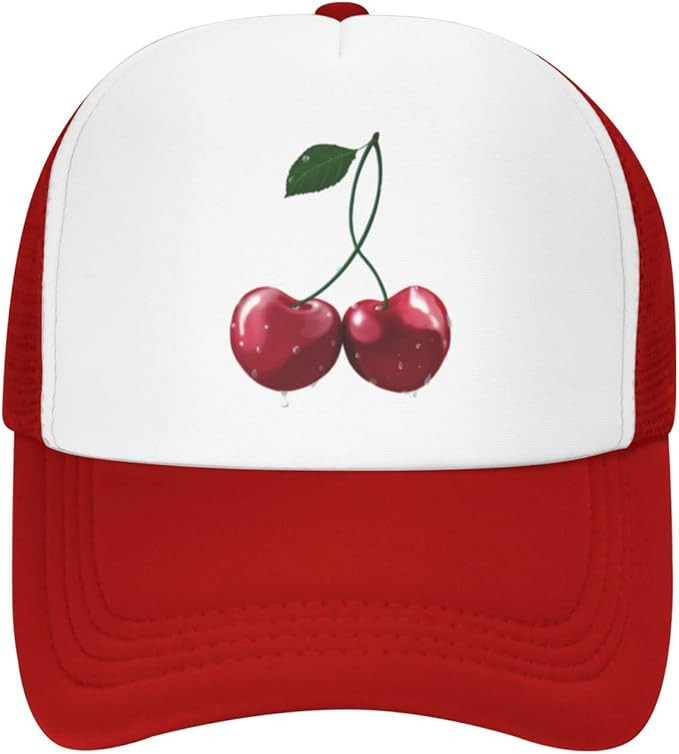 Cute Cherry Gifts for Cherry Lover Gifts Trucker Hat Men Mesh Baseball Hats Snapback Cap Fishing ... | Amazon (US)