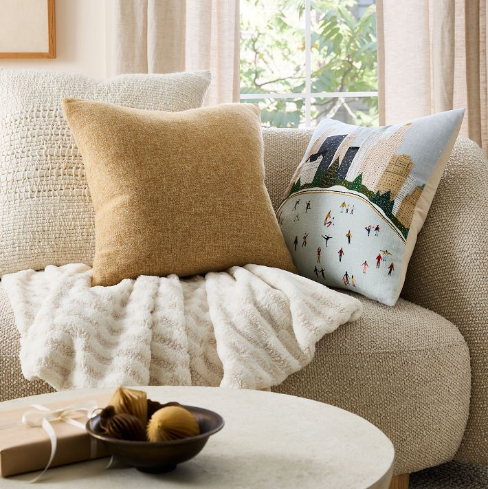 Ice Skating Pillow Cover & Throw Set | West Elm (US)