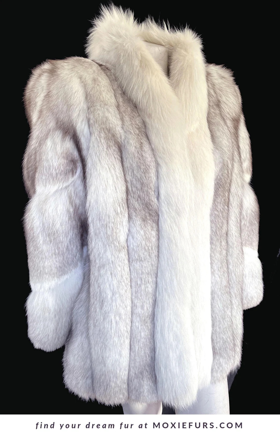 SAGA Norwegian & Arctic FOX Fur Coat, Winter Wedding Bolero Jacket, Ivory Real Vintage Bridal Sto... | Etsy (US)