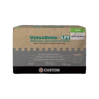 Custom Building Products VersaBond-LFT 50 lbs. White Fortified Medium Bed Mortar-VBLFTMW50 - The ... | The Home Depot