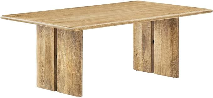 Modway Amistad 44" Rectangular Solid Wood Modern Farmhouse Coffee Table in Oak | Amazon (US)