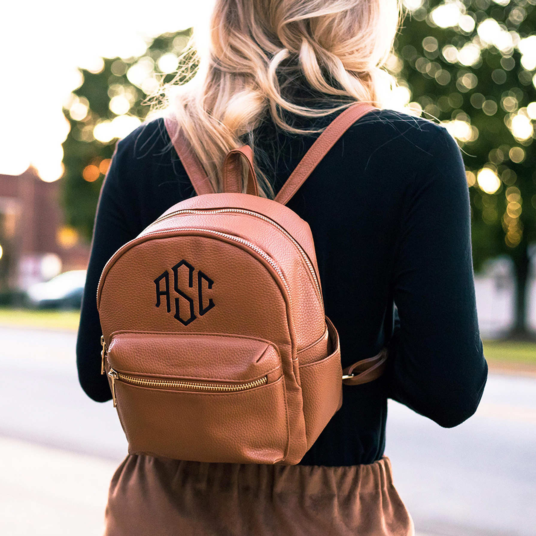 Monogrammed Mini Backpack | Marleylilly