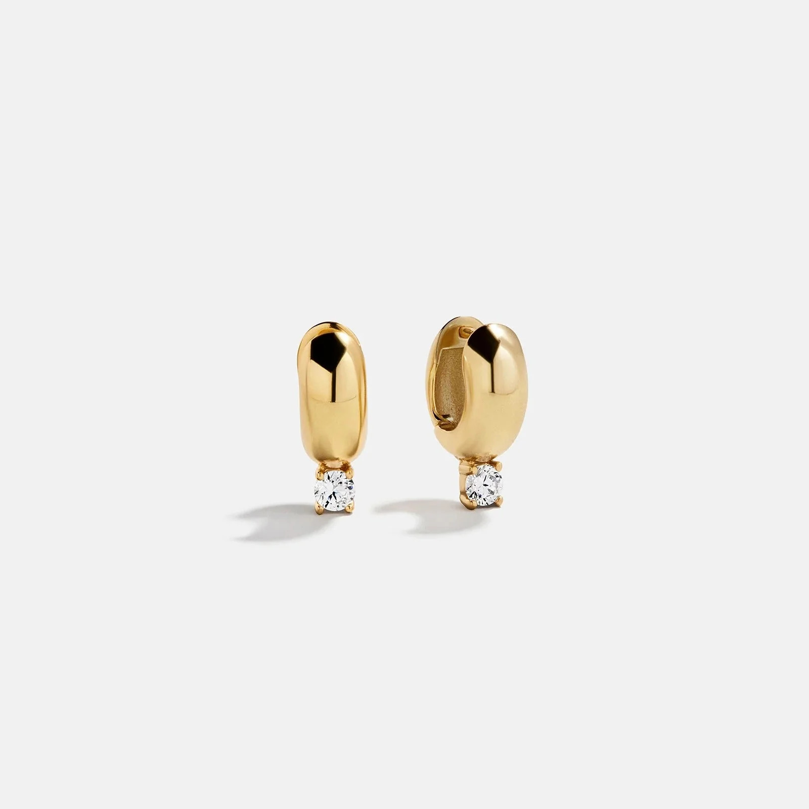 Kourtney 14K Gold Huggie Earrings - Kourtney 14K Gold Plated Sterling | BaubleBar