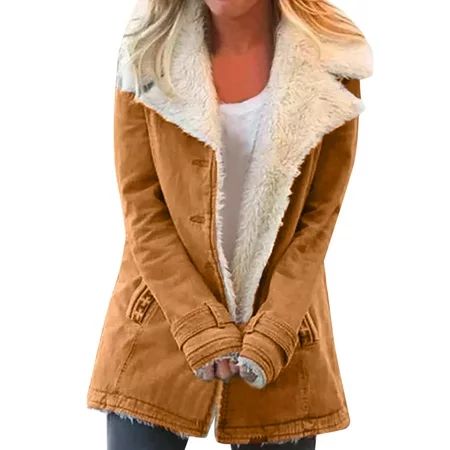 Zhifulu Women Cardigan Women s Winter Casual Cardigan Stand Neck Pocket Soft Long-Sleeve Comfy Fuzzy | Walmart (US)