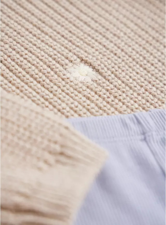 Oatmeal Fisherman Sweatshirt & Leggings Set 3-6 months | Tu Clothing