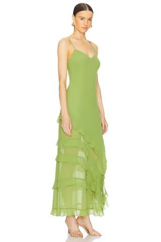 Bardot Cantara Maxi Dress in Apple Green from Revolve.com | Revolve Clothing (Global)
