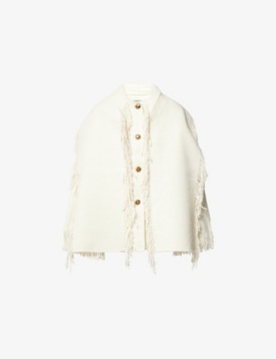 Fringed Scarf Wool-Blend Jacket | Selfridges