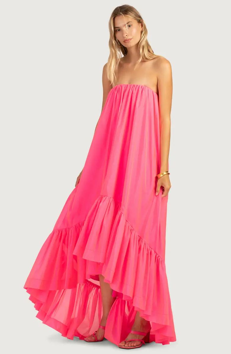 Trina Turk Enchant Ruffle Strapless High/Low Maxi Dress | Nordstromrack | Nordstrom Rack