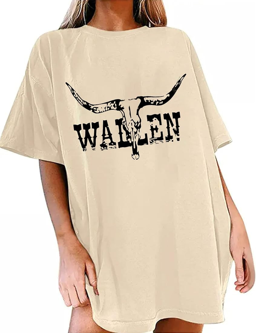 Country T-Shirt Women Oversized Not My First Rodeo Vintage Graphic Tee Cowboy Women Casual Short ... | Amazon (US)