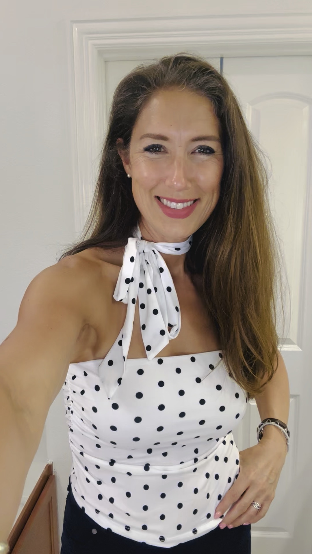 Tube top with a matching scarf.  You will love how cute you feel in this.   Pair it with a jacket or professional coat.  You will wear this like crazy!  

5’10”
Medium
10
38D

#LTKTall #LTKWorkwear #LTKmomlife
