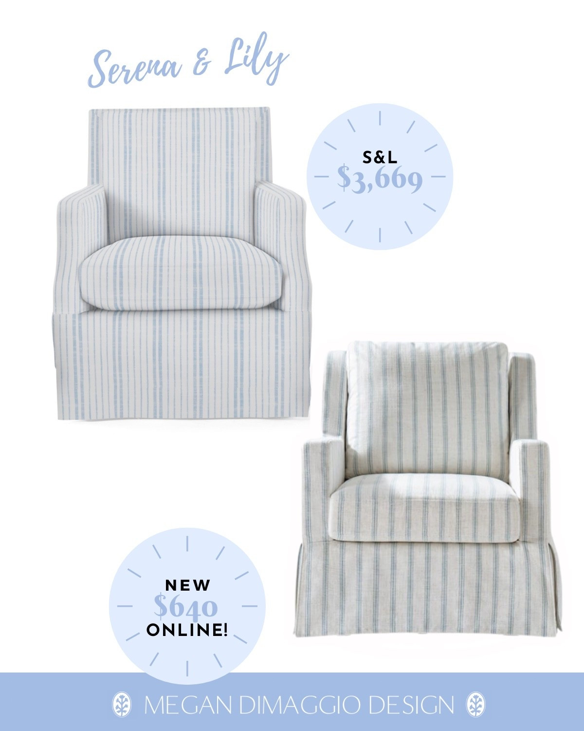 New Serena & Lily Grady swivel chair dupe!! Love the light blue and white stripe on this new arrival!! Save thousands and get the look for less!! 🤍🙌🏻

#LTKHome #LTKSaleAlert