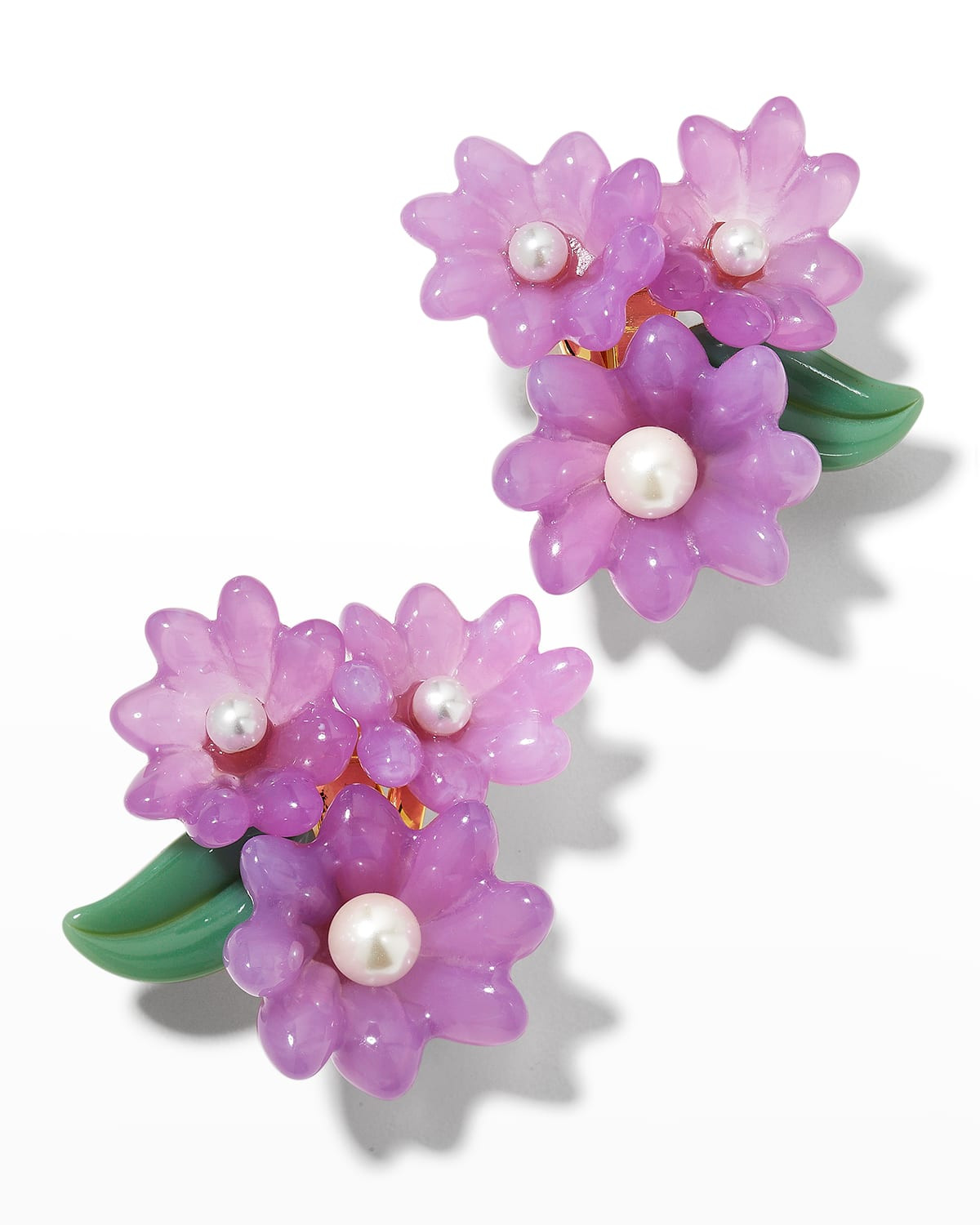 Petunia Bouquet Clip-On Earrings | Neiman Marcus