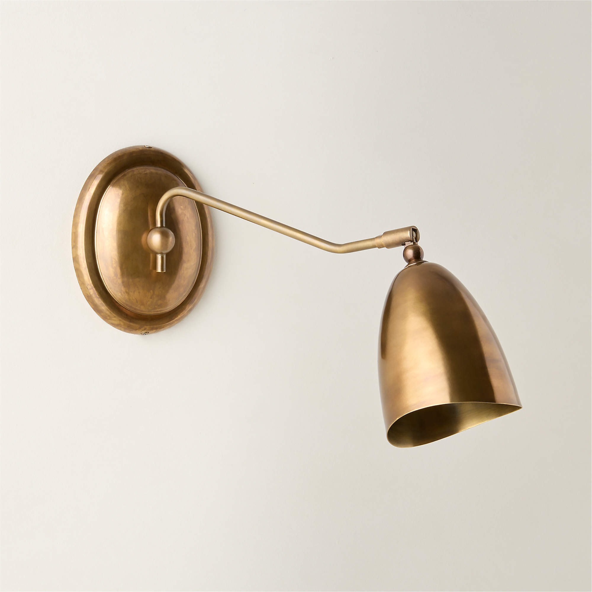 Forna Aged Brass Wall Sconce + Reviews | CB2 | CB2