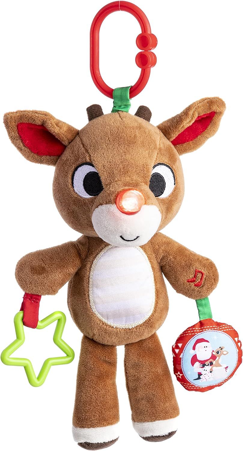 KIDS PREFERRED Rudolph The Red-Nosed Reindeer On The Go Teether Developmental Activity Toy, 12 in... | Amazon (US)