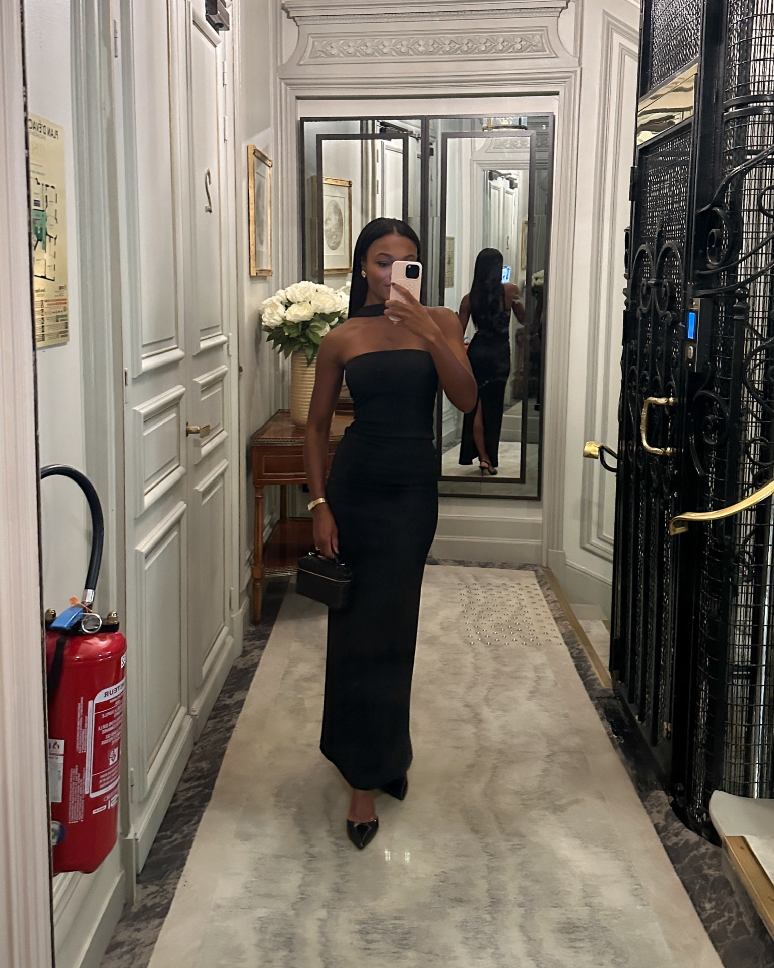 Date night in Paris! Wearing a size small in this black dress! 🖤

Date night dress, black dress, halter collar maxi dress, elegant dress, black wedding guest dress, black maxi dress, formal dress, special occasion dress, Paris dress, black pointed toe heels 

#LTKSeasonal #LTKWedding #LTKShoeCrush