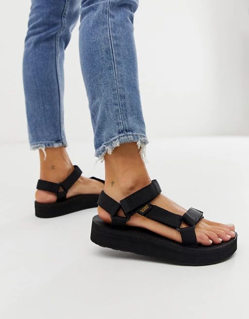 Teva midform universal chunky sandals in black | ASOS (Global)