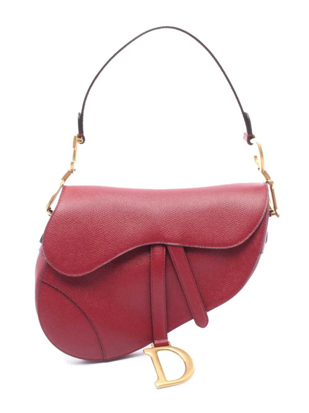 Christian Dior Pre-Owned 2000-2025 Grained Calfskin Saddle Bag shoulder bag - Red | Farfetch Global