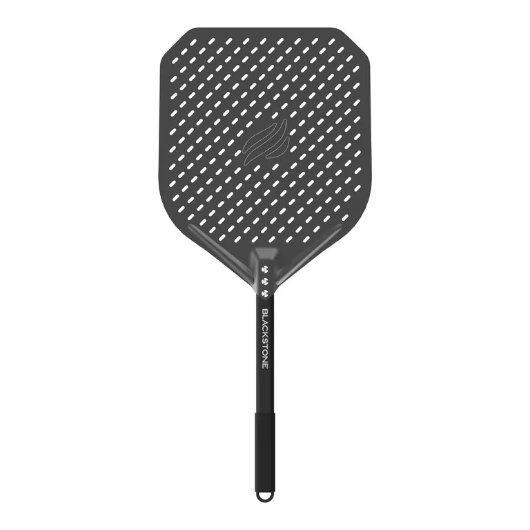 Blackstone 18" x 14" x 1" Perforated Aluminum Pizza Pan Peel with Heat-Resistant Handle in Black ... | Walmart (US)