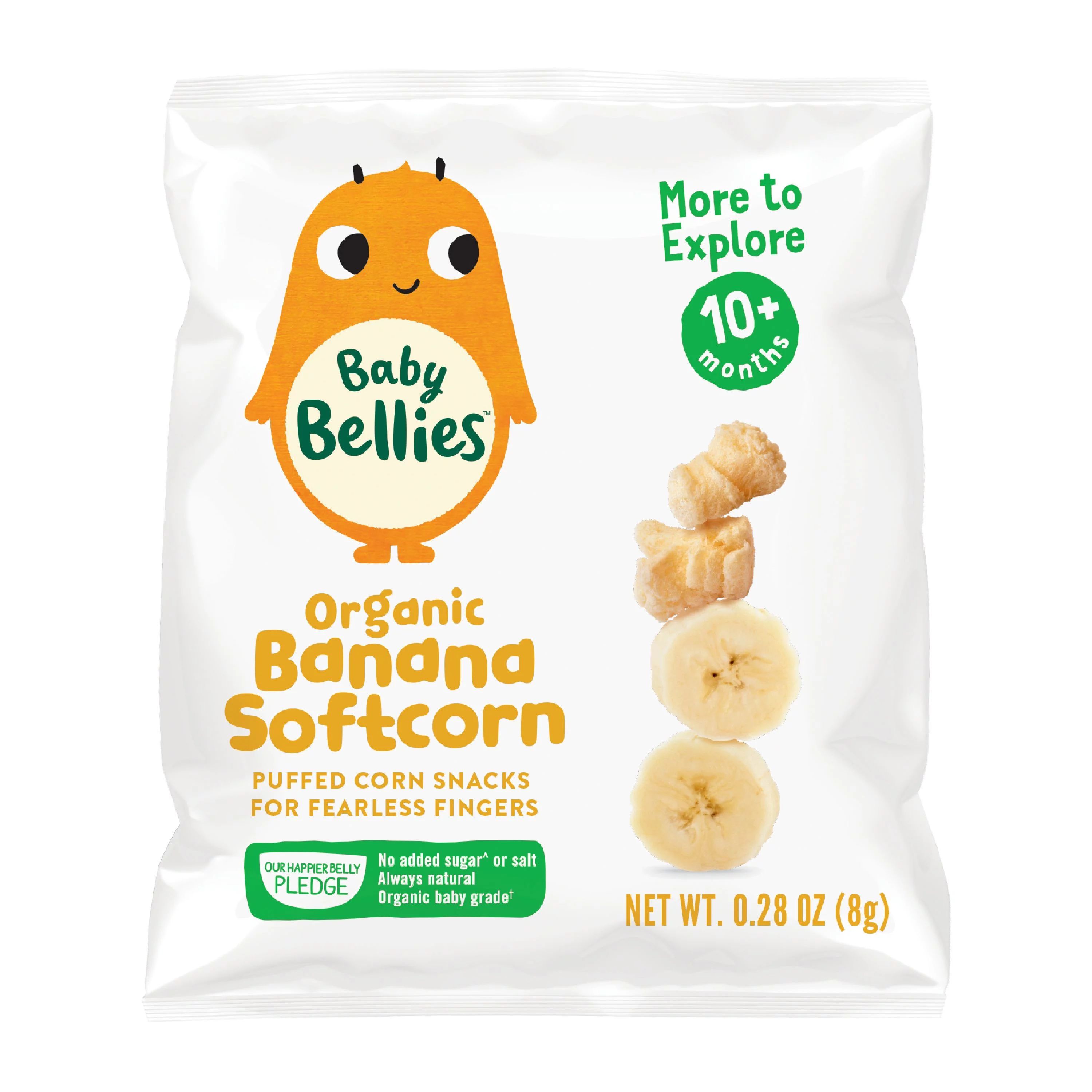 Little Bellies Organic Banana Softcorn Snack, Baby and Toddler Snacks, Age 10+ Months, 0.28 oz Ba... | Walmart (US)