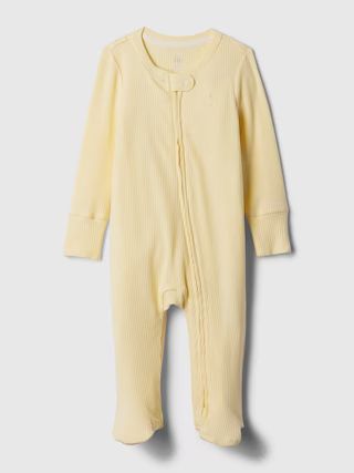 Baby First Favorites TinyRib Footed One-Piece | Gap (US)