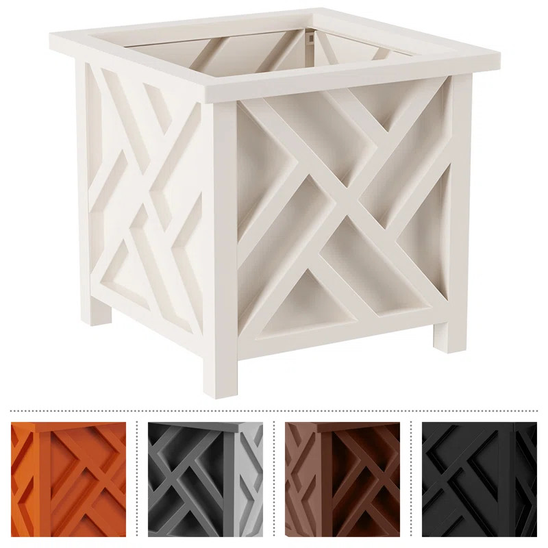 Calista Lattice Box Decorative Outdoor Flower or Plant Pot Garden Décor | Wayfair North America