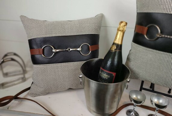 Black Beauty Equestrian Horse Bit Pillow 18x18 | Etsy | Etsy (US)