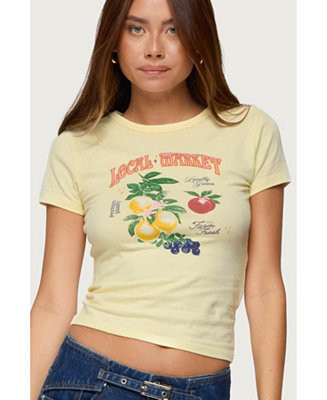 Women's Local Market Graphic T Shirt | Macy's