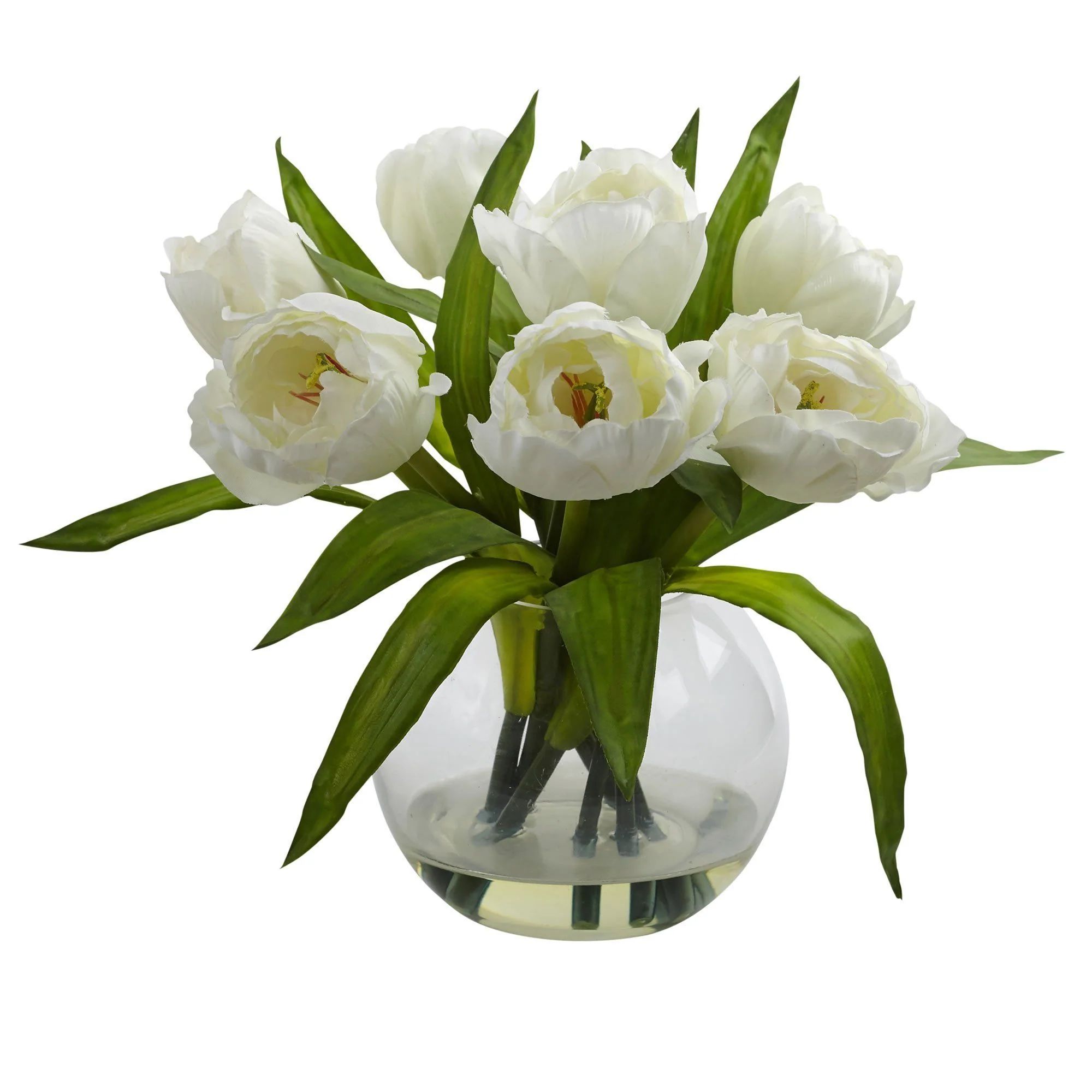 Tulips Arrangement w/Vase | Nearly Natural