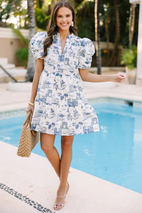 All Together Off White Toile Dress | The Mint Julep Boutique