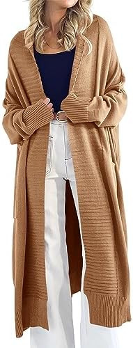 Danedvi Womens Long Cardigan Sweaters 2025 Fall Chunky Knit Oversized Slouchy Open Front Warm Coa... | Amazon (US)