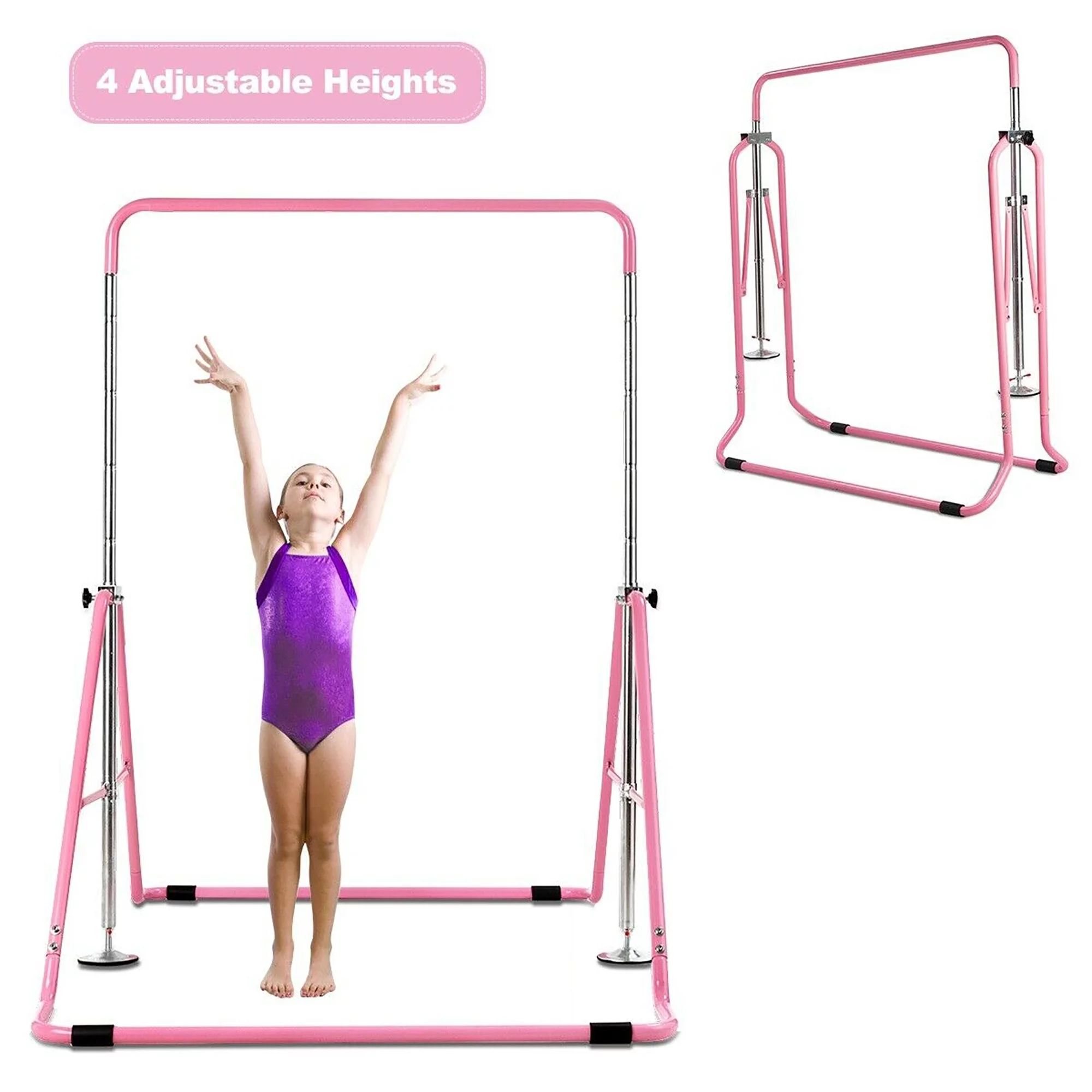 Costway Expandable Gymnastics Training Bar Adjustable Junior Horizontal Kip Bar Foldable | Walmart (US)